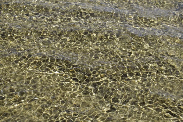 Transparant Zeewater Met Goudkleurig Zand Bodem Achtergrond Ontwerp Van Elementen — Stockfoto