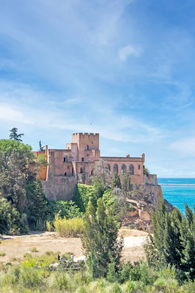 Castelo Medieval Ferragudo Bela Cidade Algarvia Portugal Verticalmente — Fotografia de Stock