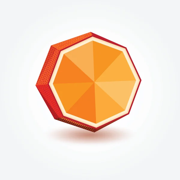 Çokgen turuncu, vektör çizim.