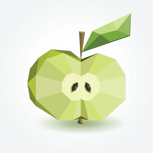 Çokgen elma, vektör çizim.