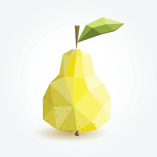 Çokgen armut, vektör çizim.