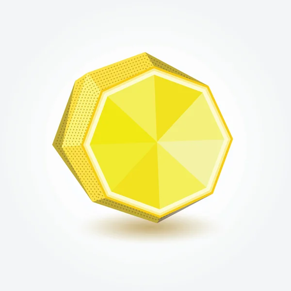 Çokgen limon, vektör çizim.