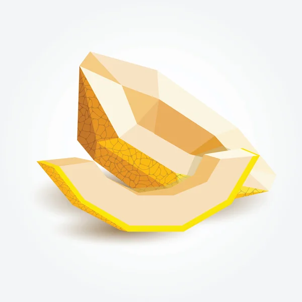 Çokgen kavun, vektör çizim.