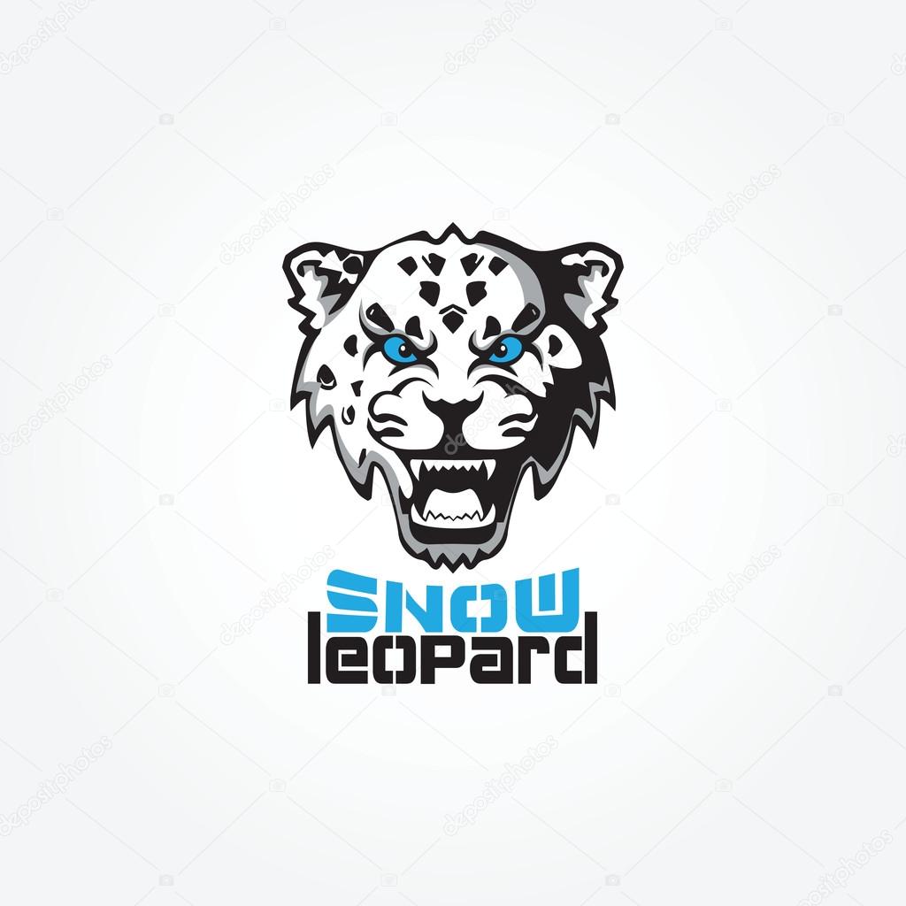 Snow Leopard mascot vector illustration — Stock Vector © ptichka-ti