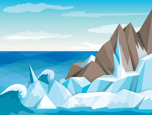 Vektör çizim Antarktika manzara