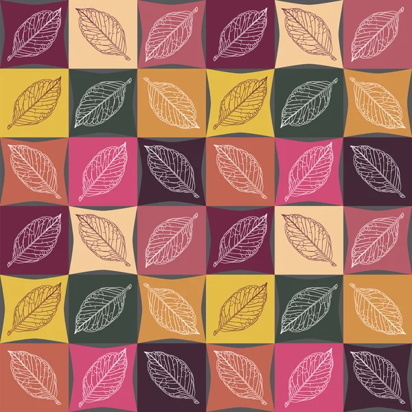 Sonbahar renk, yapraklarda damarlar seamless modeli.