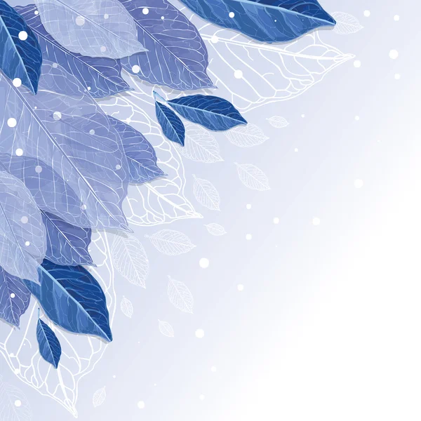 Frozen leaves vector  background — Stock Vector