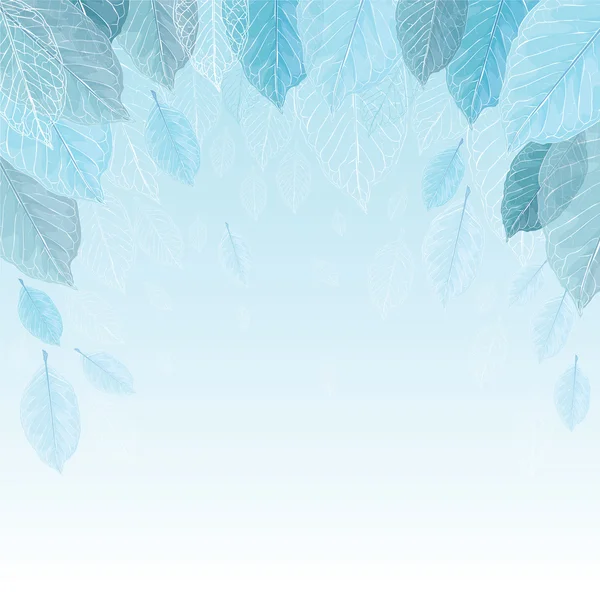 Vektör çizim arka plan Frost yaprakların.