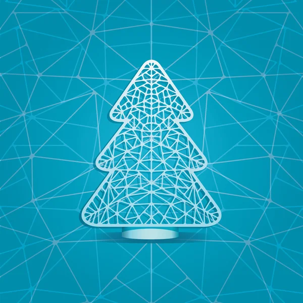 程式化的矢量图的一棵圣诞树的形式 — 图库矢量图片#