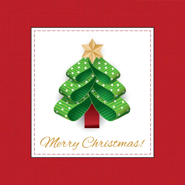 Vektör stilize Noel ağacından noktalı şeritler.