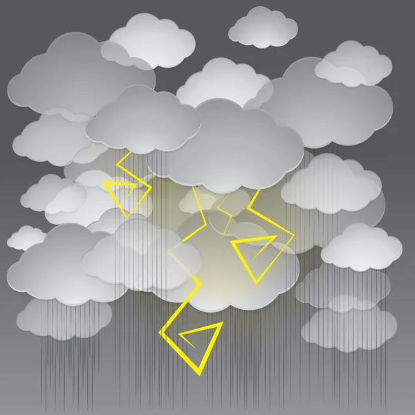 Fırtınalı bir gökyüzü vektör çizim.