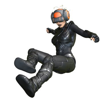 3d cg işleme süper bir kadın