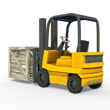forklift 3d cg render