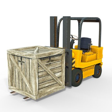 forklift 3d cg render