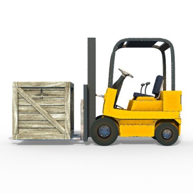 forklift 3d cg render
