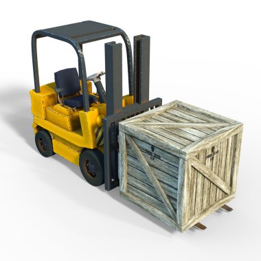 forklift 3d cg render