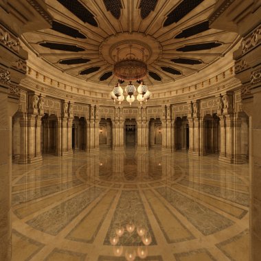 3d cg işleme bir grand salon