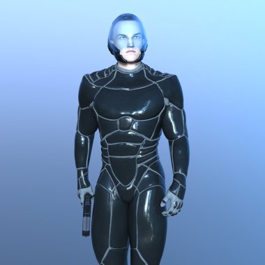 bir süper kahraman 3d cg render