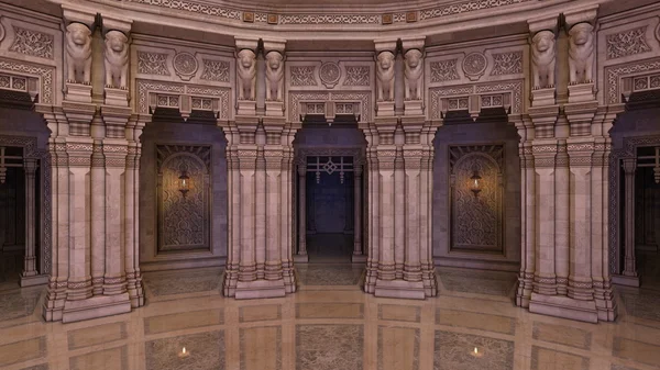 3D CG візуалізація великого залу — стокове фото