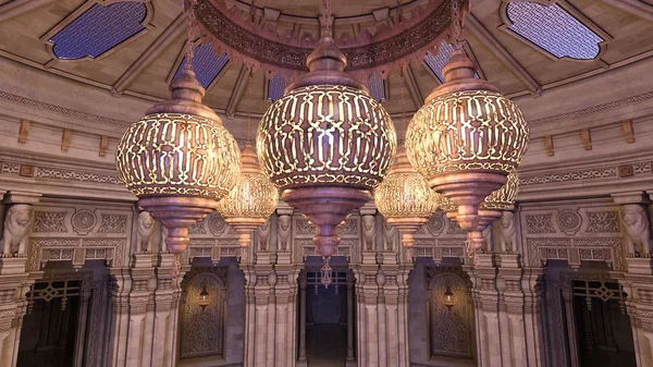 3D CG візуалізація великого залу — стокове фото