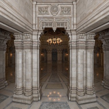 3d cg işleme bir grand salon