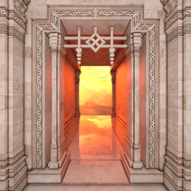 3d cg işleme bir grand salon