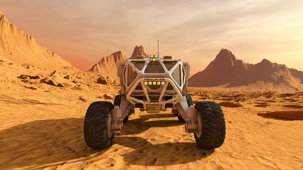 3D-s cg visszaadás-ból egy hely rover — Stock Fotó
