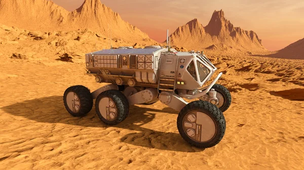 Rendering 3D CG di un rover spaziale — Foto Stock