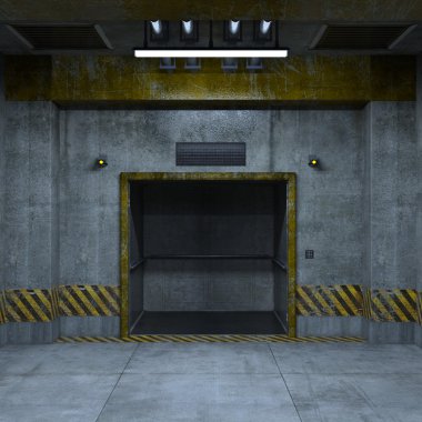 3d cg işleme Asansör geçiş