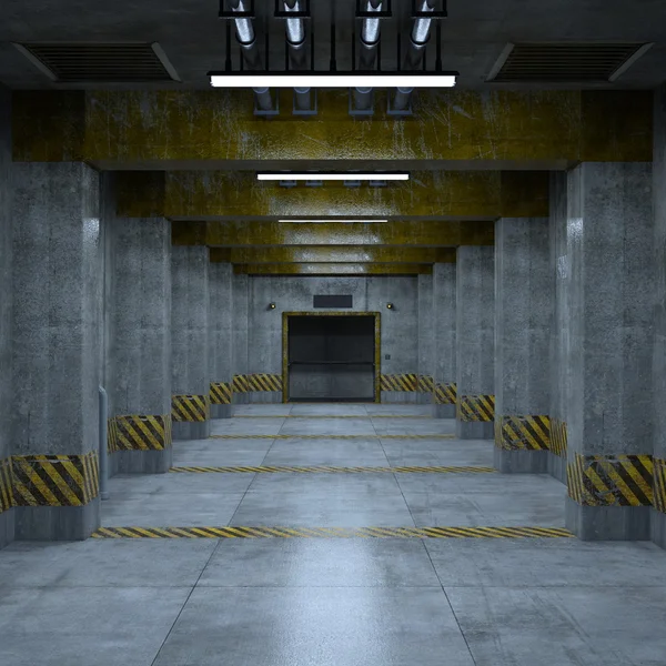 엘리베이터 통로의 3d cg 렌더링 — 스톡 사진