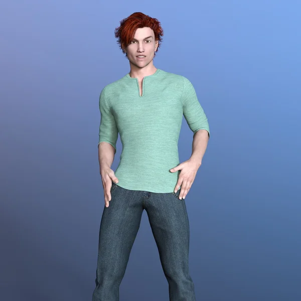3D CG representación de un hombre joven —  Fotos de Stock