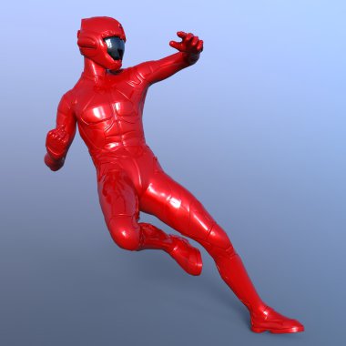 bir süper kahraman 3d cg render