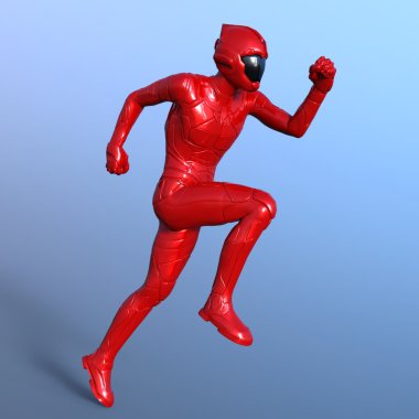 bir süper kahraman 3d cg render