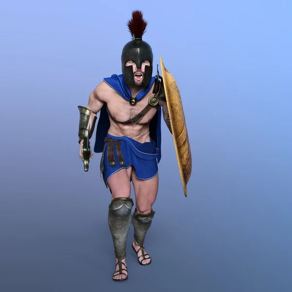 Renderowania 3D cg Gladiatora — Zdjęcie stockowe