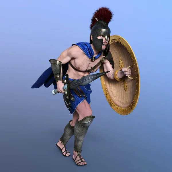 Renderowania 3D cg Gladiatora — Zdjęcie stockowe