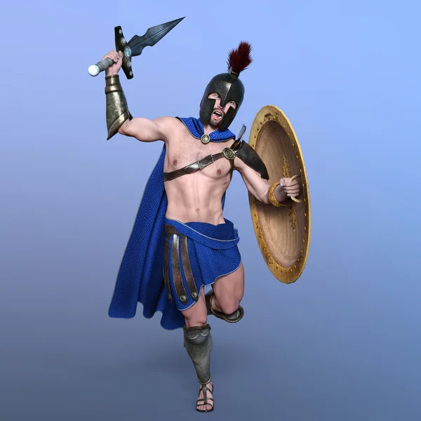 Renderowania 3D cg Gladiatora — Zdjęcie stockowe