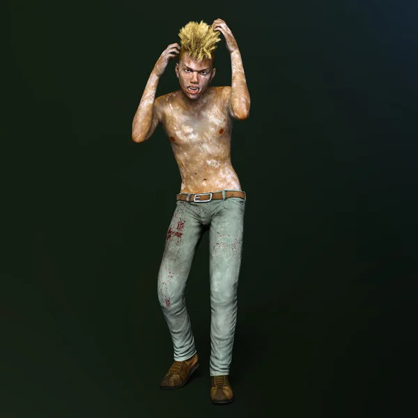 3D CG representación de un zombi macho —  Fotos de Stock