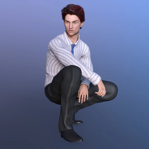 3D CG рендеринг молодого человека — стоковое фото