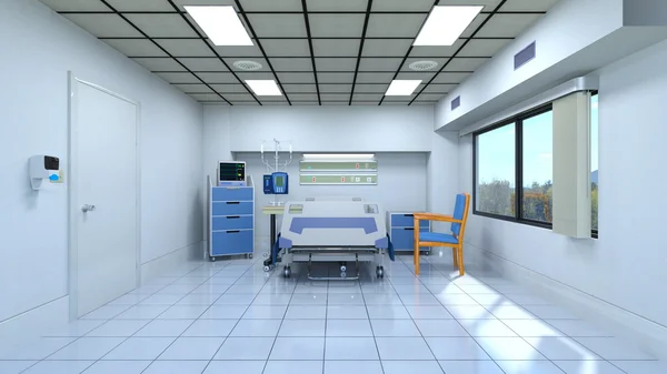 3D CG renderização de um quarto doente — Fotografia de Stock