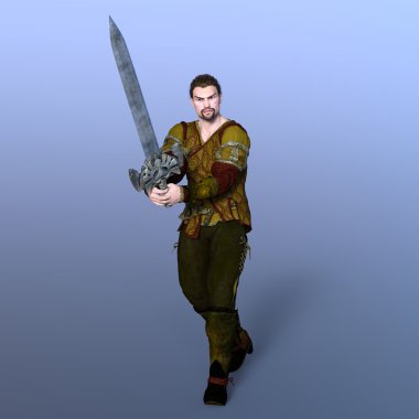 bir eskrimci 3d cg render