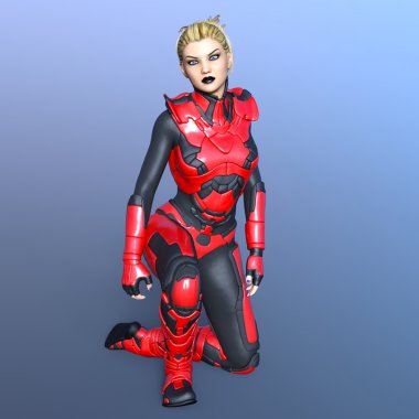 3d cg işleme süper bir kadın