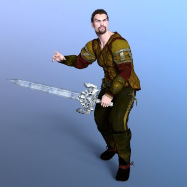 bir eskrimci 3d cg render