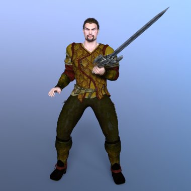 bir eskrimci 3d cg render