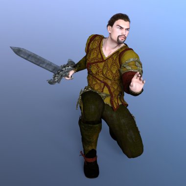 bir eskrimci 3d cg render