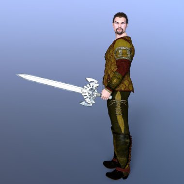 bir eskrimci 3d cg render