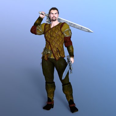 bir eskrimci 3d cg render