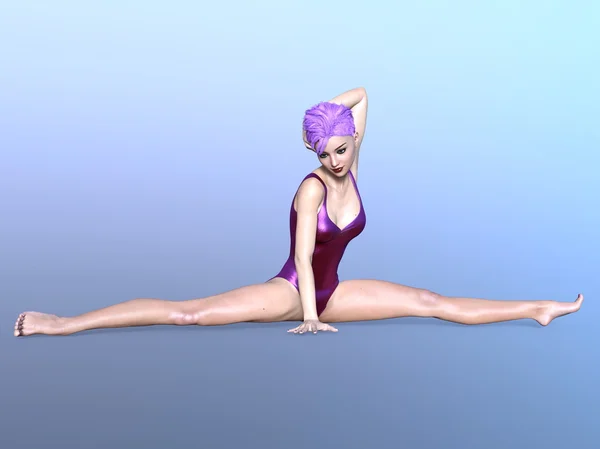 Representación 3D CG de una bailarina — Foto de Stock