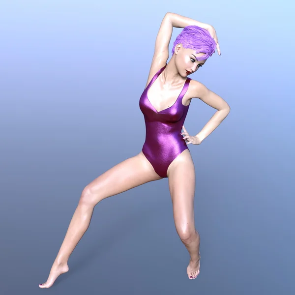 3D-cg-Darstellung einer Tänzerin — Stockfoto