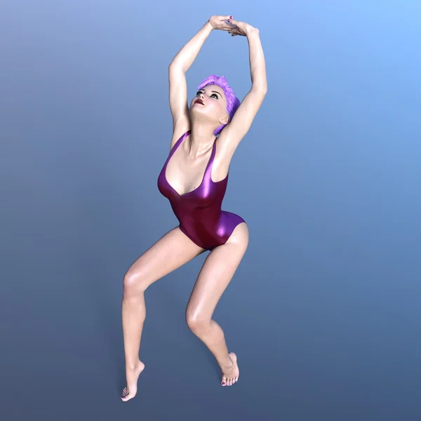 Vykreslování 3D cg tanečnice — Stock fotografie