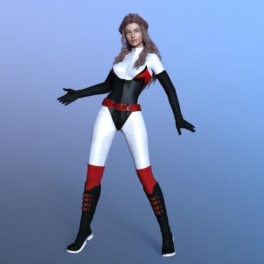 bir kadın savaşçı 3d cg render